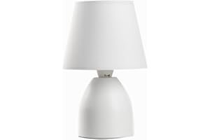 Onli Nano Lampada da Tavolo E14, Bianco, 13 cm x h 19 cm