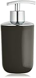 Superficie higiénica limpia Wenko Brasil Dosificador Jabón 0.32 L, Elastómero Termoplástico (TPE), Negro, 9x7.3x16.5 cm