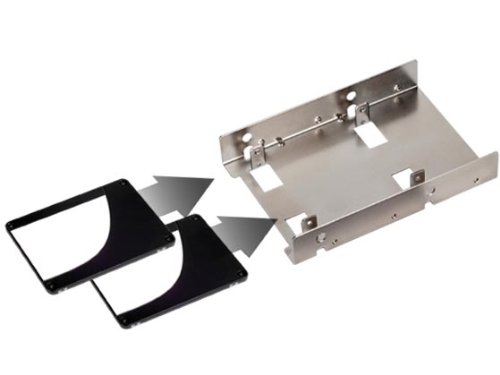 SilverStone SST-SDP08 – Einbaurahmen 3.5″ mit Halterung für 2x 2.5″ SSD/HDD - 4