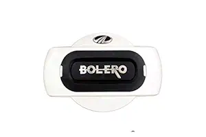 AutoBling White Stepney Cover for Mahindra Bolero with Black Cap in Chrome Letters (Compatible with All Models)