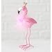 Produktbild Objektkult Deko-Figur Flamingo Milva mit Krönchen, rosa Flamingo-Figur in originellem Design mit Federn, aus lackiertem Eisen und Kunststein, 16 cm hoch