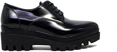 Janet Sport Frenchwoman woman with low wedge shoes 38787 black tie / black f 256 new collection autumn winter 2016 2017 new autumn winter collection 2016 2017