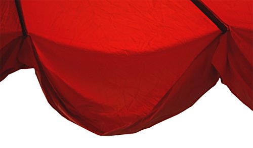 Alu-Sonnenschirm Meran, Gastronomie Marktschirm mit Volant Ø 5m ~ grün ohne Ständer - 7