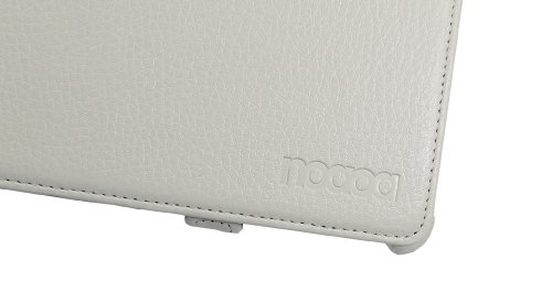iPad 4 Hülle & iPad 3 Hülle | Smart Cover aufstellbar | Handschlaufe & Stylus-Halterung Luxus Leder für Apple Tablet 9 7 Zoll | Original Adento Marken-Design | Weiß - 6