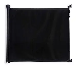 Retractable Safety Gate - A Space Saving and Convenient Fabric Gate for Baby or Pet (Black)