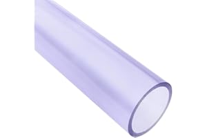 COXZD Tube de pression en PVC-U transparent - Diamètre 40 mm - Longueur : 1000 mm - Épaisseur de la paroi : 2 mm - Tube en PVC transparent pour tuyau de piscine - (diamètre 40 mm, longueur 1000 mm)