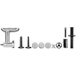 KitchenAid 5KSMMGA Accessoire hachoir en metal pour robot pâtissier, Argent