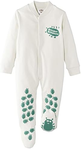 Creeper Crawlers Unisex Baby East Grip Crawl Bodysuit, Off-White (Cream), 12-18 Months