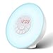 Produktbild WRlight Weckleuchten, Sonnenaufgangswecker mit Sonnenaufgangsimulation und Sonnenuntergangssimulation, buntes Nachtlicht am Bett und Schlummerfunktion, 6 natürliche Töne, UKW-Radio