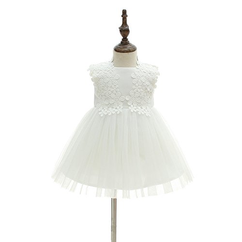 AHAHA Baby Mädchen Prinzessin Kleid Blumenmädchenkleid Taufkleid Festlich Kleid Hochzeit Partykleid Festzug Babybekleidung - 2