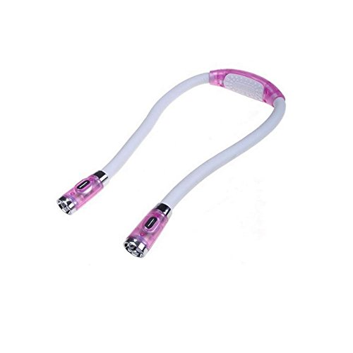 Kasstino Multi-Functional Flexible Huglight HandsFree Neck Reading Book LED Light hug light (Pink)