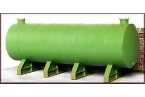 Knightwing Model Railway Single Diesel Tank With Supports - OO Gauge Plastic Kit