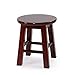 Produktbild LHR Hocker Sitzhocker Holzhocker Badhocker Duschhocker Schemel – Suar Holz Massiv Unbehandelt Reine Handarbeit Rund (Größe: H25 cm) (Farbe : B)