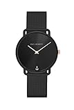 PAUL HEWITT Damen Uhr Miss Ocean Line Black Sunray in Schwarz mit Meshband in IP Schwarz
