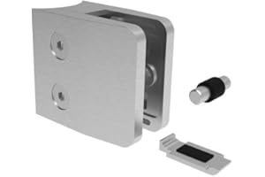 Sellon24® Glasklemme MOD26 52x52 mm Glashalter Glass Clamp Edelstahl für Rohr 42,4mm Gummi 8,00-12,76mm (MOD 26 für Rohr Gummi 8,00 mm)