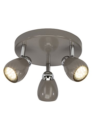 Preisvergleich Produktbild BRILLIANT MILANO LED Deckenleuchte Ø 33 cm Chrom / Grau 3-Flammig