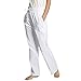 Produktbild Hose mit weitem Bein Artistic9 Damen Casual Flare Pants Solid Cotton Linen Wide Leg Bell Bottom Joggers Soft Breathable Elasticized Flowy Palazzo Cropped Trousers with Drawstring and Pockets