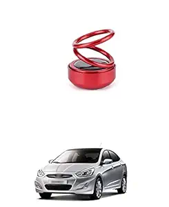 PRIKNIK Solar Energy Rotating Car Perfume with Long Lasting Organic Fragrance, Feel-Good Premium Car Air freshener Compatible with Hyundai Accent