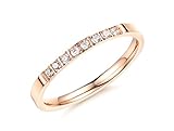 AnazoZ 2MM Breite Ringe für Damen Edelstahl Runde Zirkonia Hochzeit Ringe Rose Gold Gr.49 (15.6) Modeschmuck