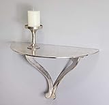 wandregal silbereiche Colmore Wandkonsole aus Aluminium im klassischen und stillvollen Design. Die Wandkonsole eignet als Konsolentisch für Dekoration oder als Ablage für das Telefon oder Schlüssel im Flur. Der Verwendung der Wandkonsole sind keine Grenzen gesetzt. Die Konsole versprüht ein Hauch von Luxus.