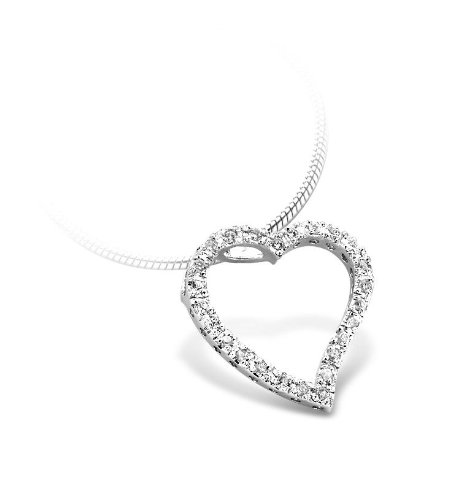 ORPHELIA Damenanhaenger 925/ooo Sterlingsilber HERZFORM  ZIRKONIA