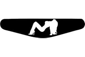 DECUS SHOP Decus-Shop Play Station PS4 Lightbar Sticker Aufkleber Silhouette Frau (schwarz)