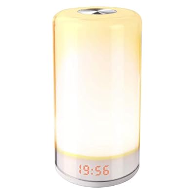 [2019 New] Wake Up Light, Kavai Sunrise Alarm Clock Night Light With 5 Nature Sound, Touch Control,3 Brightness Levels, 256 Color Rgb Mode,sunrise Simulation Wake-up Light For Kids Adults Best Gift