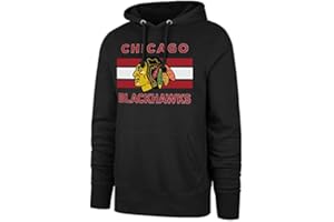 '47 Chicago Blackhawks Stripe Burnside NHL Felpa con cappuccio nero