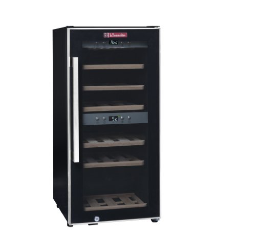 La Sommelière ECS25.2Z Weinkühlschrank / 87,0 cm Höhe / Zweizonen Weintemperierschrank mit Kompressor / Digital-Anzeige der Temperatur / edelstahl und schwarz - 10