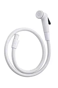 Twizzle Jet Spray for Toilet, Health Faucet for Bathroom with 1 Meter Flexible Hose Pipe- ABS Plastic (White)