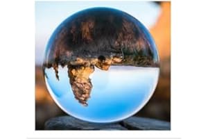 FASBET Sfera di vetro Fotografia 60 mm/80 mm K9 con supporto, sfera di vetro decorativa, sfera di cristallo, accessorio per fotografia