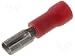 Produktbild Steckverbinder flach crimp Flachsteckhülsen isoliert rot 2,8x0,8mm für Leitung 0,5-1mm² 100 Stück