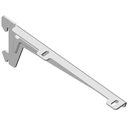 Element System Winkelträger Regalträger 1-reihig, 2 Stück, 5 Abmessungen, 3 farben, lange 18 cm für Holzböden, Wandschiene, weiß, 18133-00045
