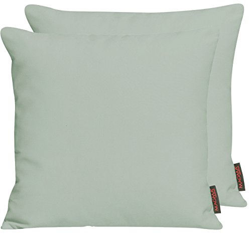Paso Kissenhülle ca. 40 x 40 cm im Vintage Look in interessanter Farbauswahl geschmeidig & soft Farbe (003 Grau) 2er Set