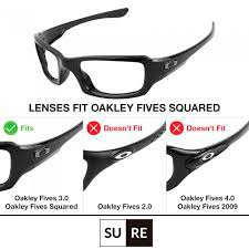SURe Polarisierte Ersatzgläser für Oakley Fives Squared 3.0 - 3