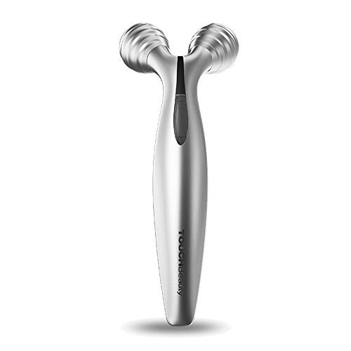 TOUCHBeauty TB-1682 Face Massage Roller with 70 degree V-shaped Lifting Microcurrent Device For Facial Toning & Lifting Body Slimming Skin Tighten Anti Ageing Device (Silver)