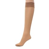 6 x Ladies / Women 100% Nylon Knee High Pop Socks with Comfort Top