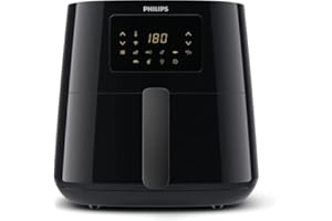 PHILIPS DOMESTIC APPLIANCES Philips Airfryer Essential XL Connected – 6,2 l, Smart WiFi connected (NutriU App), Alexa kompatibel, 7 Presets, Digital Display, Low Fat Fryer, Schwarz (HD9280/91)