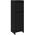 vidaXL Bathroom Cabinet Bathroom Furniture Under Basin Unit Vanity Storage Washroom Cupboard Laundry Room Rack Organiser Black Chipboard