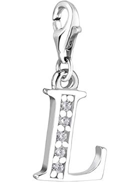Nenalina Charm Buchstabe L Anhänger in 925 Sterling Silber für alle gängigen Charmträger - 712712-019