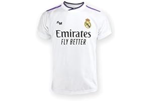 R ROGER'S Real Madrid Camiseta niño 1ª EQ. Temporada 2022-23 - Producto con Licencia - 100% Poliéster - Dorsal Liso