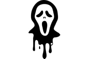 TLK DESIGNS Halloween Horror Scary Scream Face Vinyl Decal Sticker for Car/Window/Wall (Baby Pink Gloss)