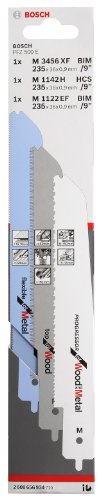 Bosch Pro 3tlg. Sägeblatt-Set zum Sägen in Holz und Metall für Multisäge PFZ 500 E - 2