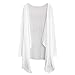 Produktbild Riou Sonnenschutz Frauen Transparente langärmelige Dünne Klimaanlage Strickjacke im Langen Abschnitt Sonnenschutz Shirt Schal Kleinen Mantel Lange (Freie Größe) (Freie Größe, Weiß)