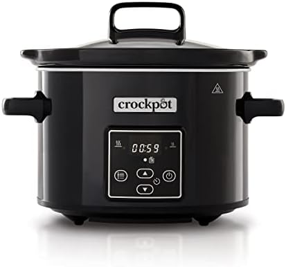 Crock-pot Pentola per Cottura Lenta, Capienza 2.4 Litri, Adatta Fino a 2 Persone, Digitale, Programmabile, Nero, 2.4 Litri
