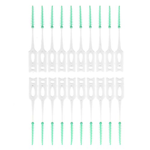 Gowind6 20PCS Soft Silicone Interdental Floss Brushes Tooth Cleaner Oral Care Tool