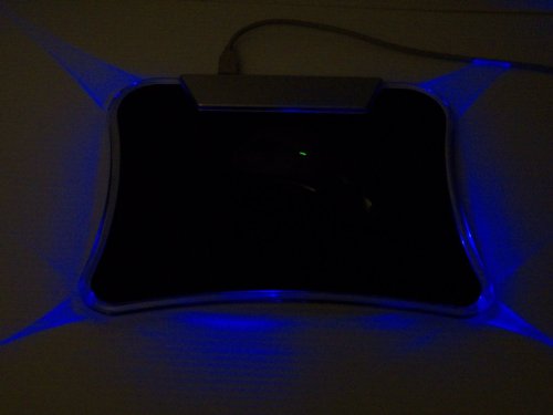 Blau Licht LED-beleuchteten Maus Pad mit 4 Port High Speed USB 2.0 Hub. - 3