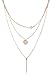 Cinderella Collection by Shining Diva Golden American Diamond Triple Strand Necklace for Girls and Women RS.299.00