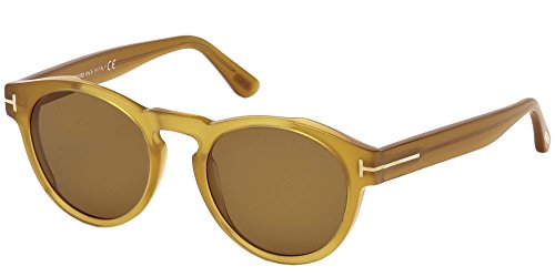Tom Ford Unisex Adults’ FT0615 41E 50 Sunglasses, Yellow (Giallo)