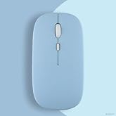 Şarj Edilebilir T&uuml;m Cihazlara Uyumlu Sessiz Hızlı 2,4+5.0 Kablosuz Mouse (Mavi)
